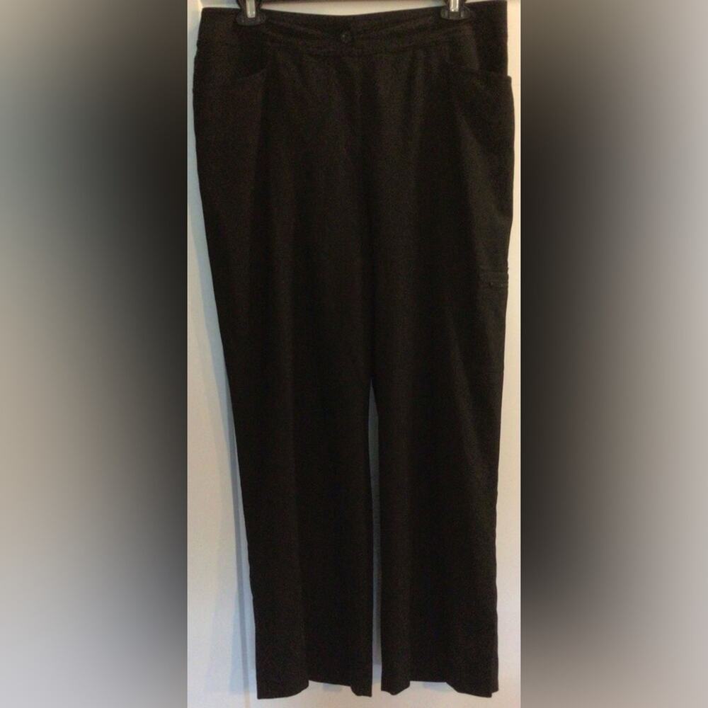Chicos black rayon blend pants with utility pocket size XL